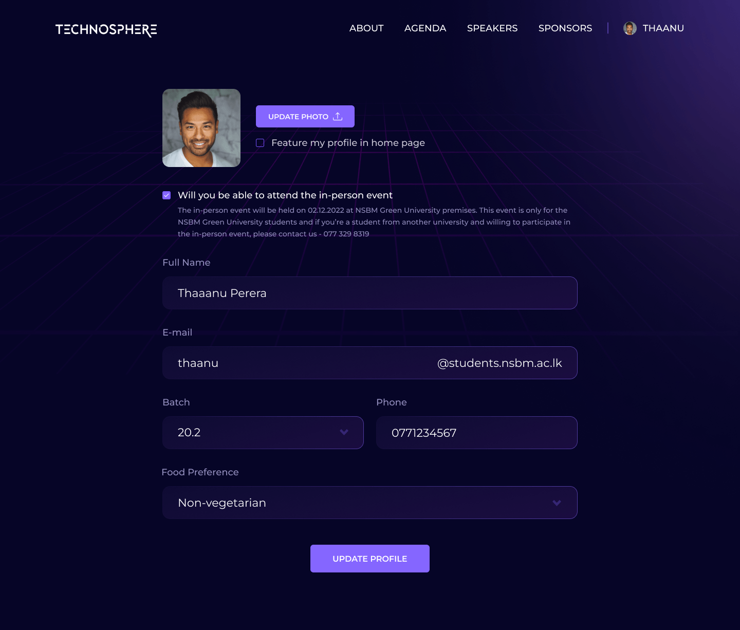 Physical Attendee Profile